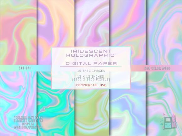 Download Iridescent Holographic Digital Paper - Digital paper Collection