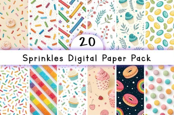 Download Sprinkles Digital Paper Pack - Digital paper Collection