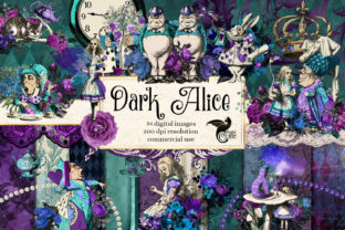Download Dark Alice Digital Scrapbook Kit - Premium Bundle