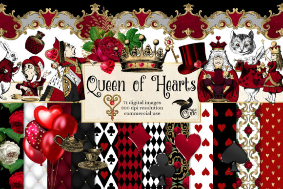 Download Queen of Hearts Digital Scrapbook Kit - Premium Resources
