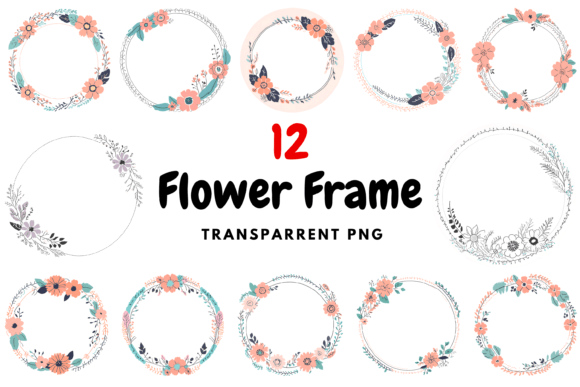 Download Boho Round Floral Frame PNG - Floral frame png Collection